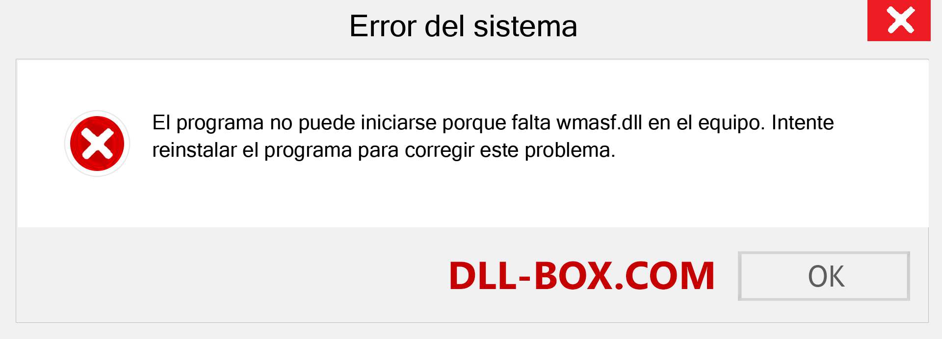 ¿Falta el archivo wmasf.dll ?. Descargar para Windows 7, 8, 10 - Corregir wmasf dll Missing Error en Windows, fotos, imágenes